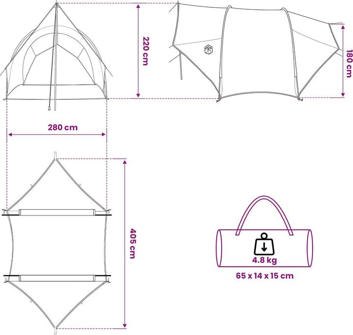 Produktbild vidaXL Campingzelt (4.70 kg)