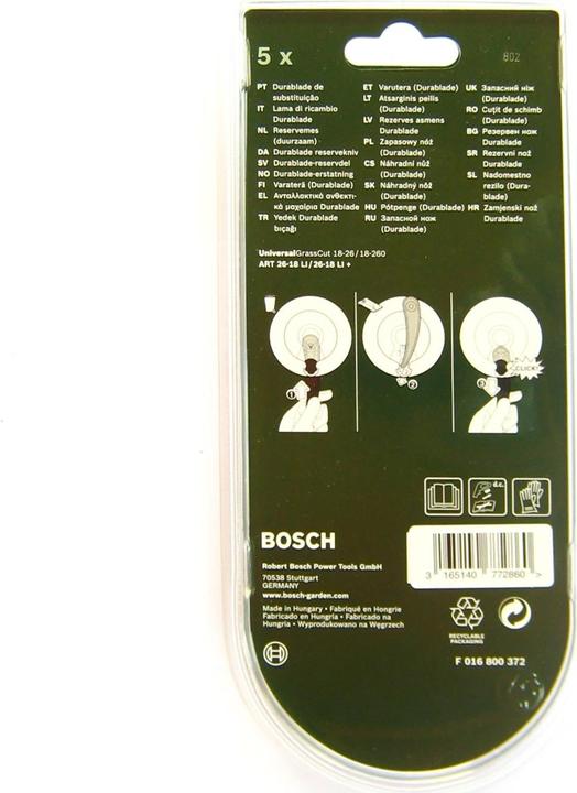 Produktbild Bosch Home & Garden Durablade-Ersatzmesser 26 cm (Rasentrimmer, Rasenmäher Messer + Ersatzmesser Gartenmaschinen)