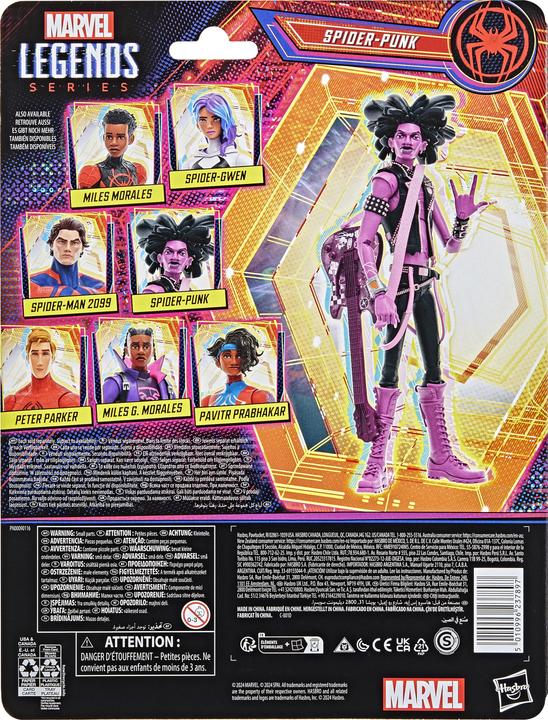 Image du produit Hasbro Spider-Man : Across the Spider-Verse Marvel Legends Figurine Spider-Punk 15 cm