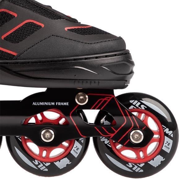 Actual product image Nils Inline skates Extreme NA14174 black-red - PU76 mm/82A (M 35-38) (37)
