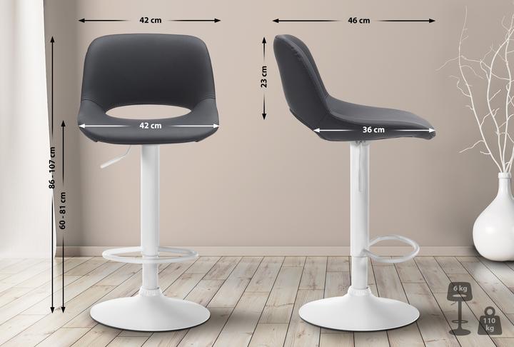 Actual product image CLP Camden bar stool swivelling and height-adjustable