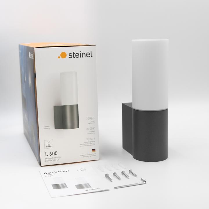Actual product image Steinel LED outdoor light L 605 M Alu (729 lm, IP44)