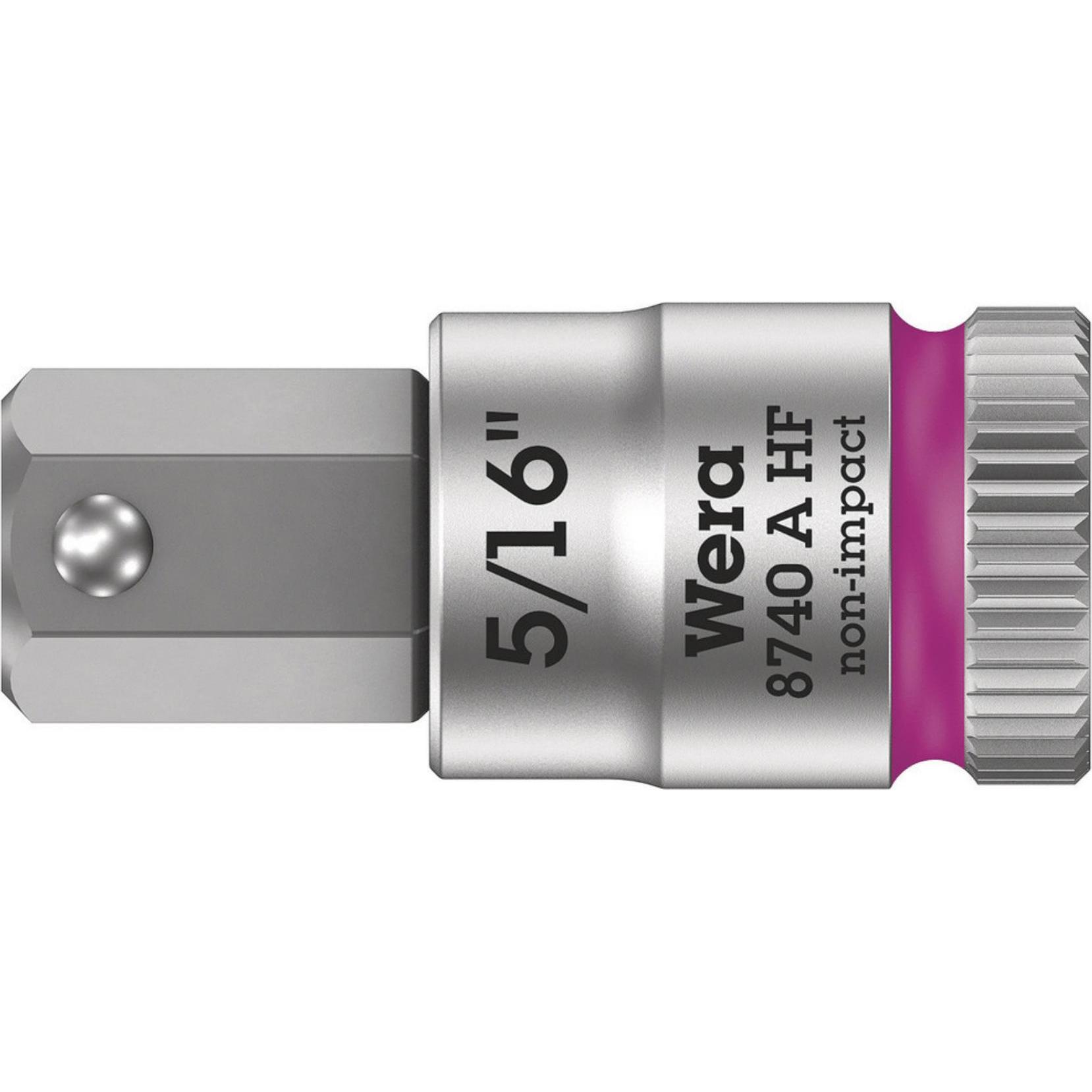 Wera, Steckschlüssel + Stecknuss, 8740 A HF Hex-Plus 5/16" x 28 mm (5/16")