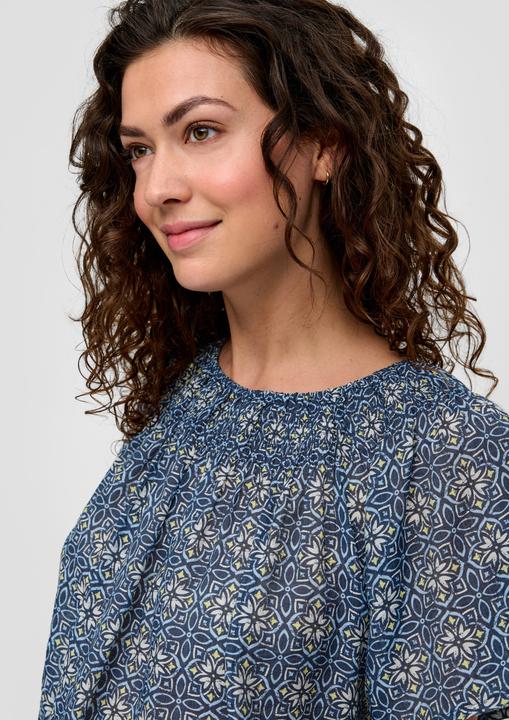 Actual product image S.Oliver Bluse Gemusterte Bluse im Relaxed Fit mit Smok-Detail (44)