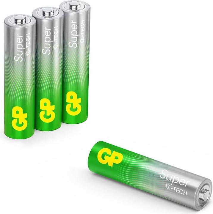 Produktbild GP Batteries 1x4 GP Super Alkaline 1,5V AAA Micro LR03 Neu 03024AETA-B4 (4 Stk., AAA)