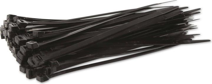 Actual product image KSS Range of cable ties polyamide 6.6, black, 240x7.6, UV-resistant, 100 pcs. (Plastic cable ties, 240 mm, 100 pcs.)