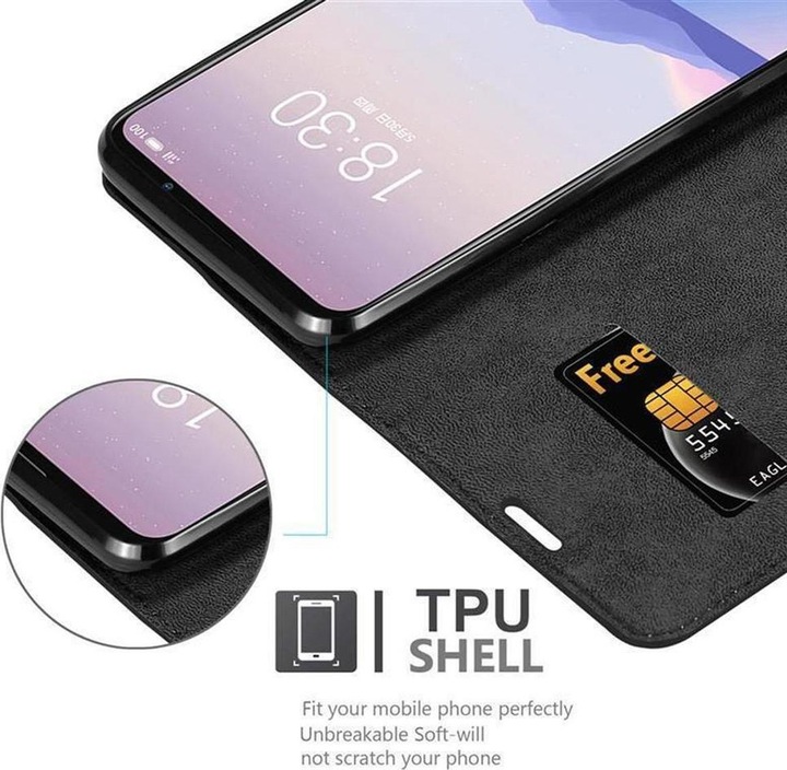 Actual product image Cadorabo Book Invisible Magnet Cover (Meizu 16Xs)