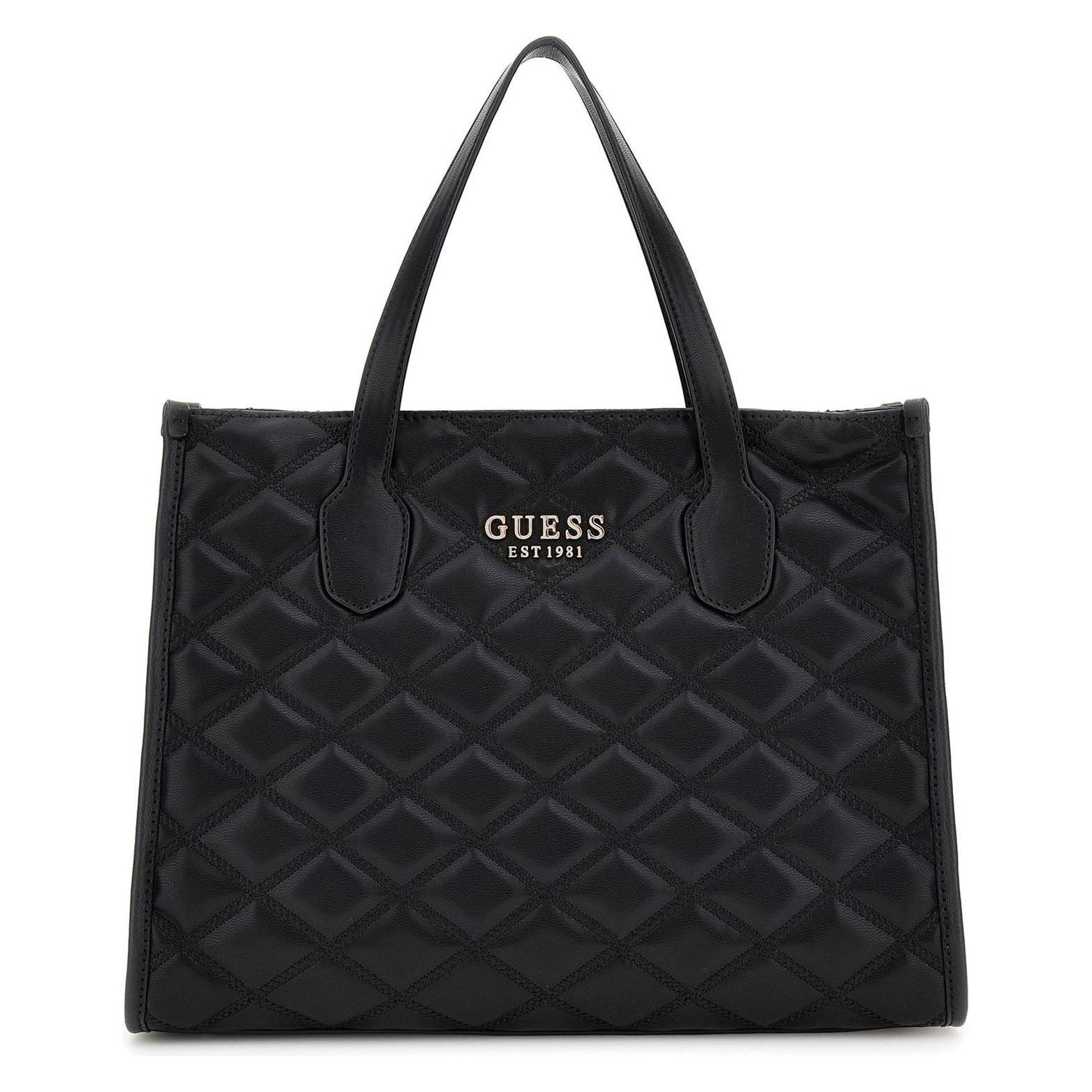 Guess, Damen, Handtasche, Tamsin 2 Compartment Tote, Schwarz