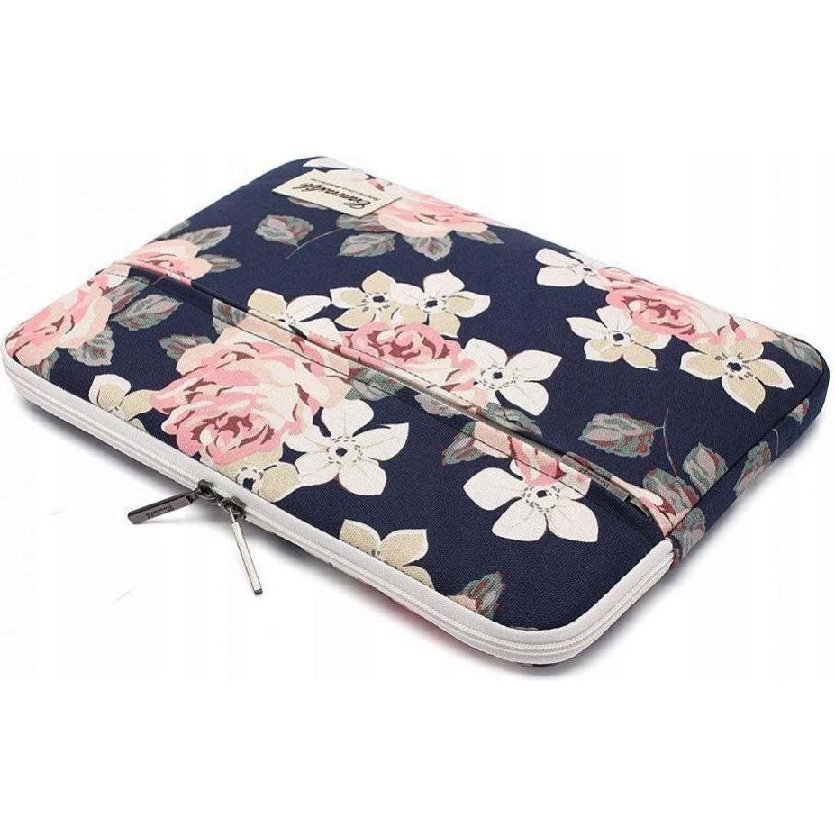 Thumbnail - Canvaslife Navy rose (17", Universal), Notebooktasche, Blau