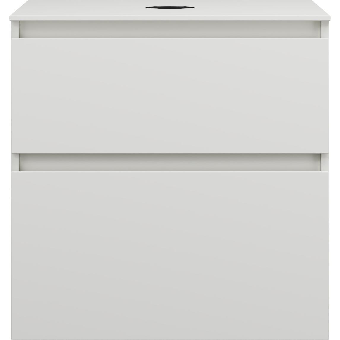burgbad, Waschtischkonsole, Lin20 Waschtischunterschrank inklusive Konsolenplatte, 2 Auszüge, Tiefe 552, 602x552x661mm