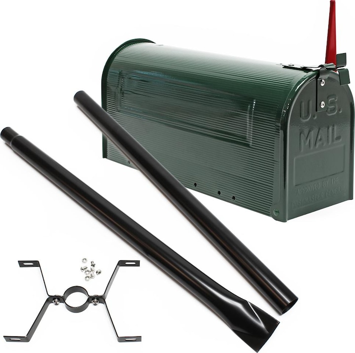 Produktbild Wiltec Set US Mailbox 180x220x480mm amerikanischer Briefkasten Ständer