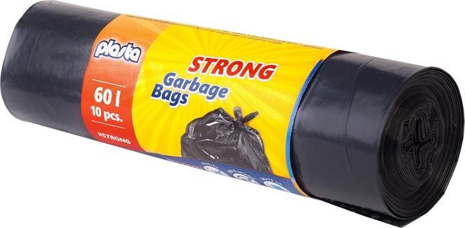 Nenurodyta Garbage Bags Plasta Strong 60l 10pcs (10x, 60 l)