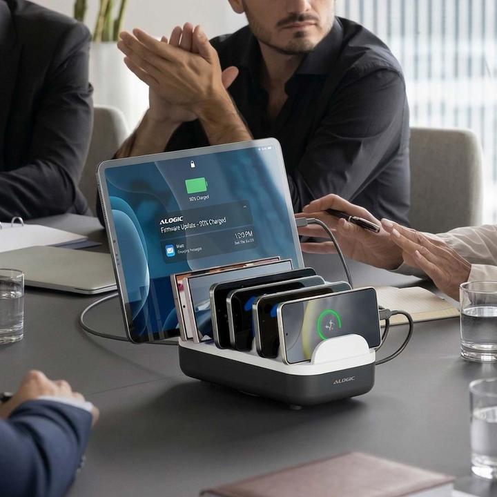 Actual product image Alogic Powerfin 10 Port USB-C Desktop (100 W, 10 ports)