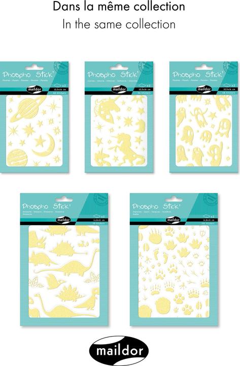 Produktbild Clairefontaine Motivsticker Phospho Dinos 2 Bögen, 38 Sticker