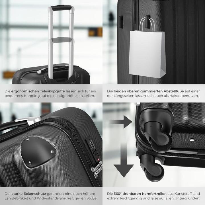 Produktbild tectake Hartschalenkofferset (95 l)