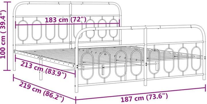 Image du produit vidaXL Bettgestell (183 x 213 cm)