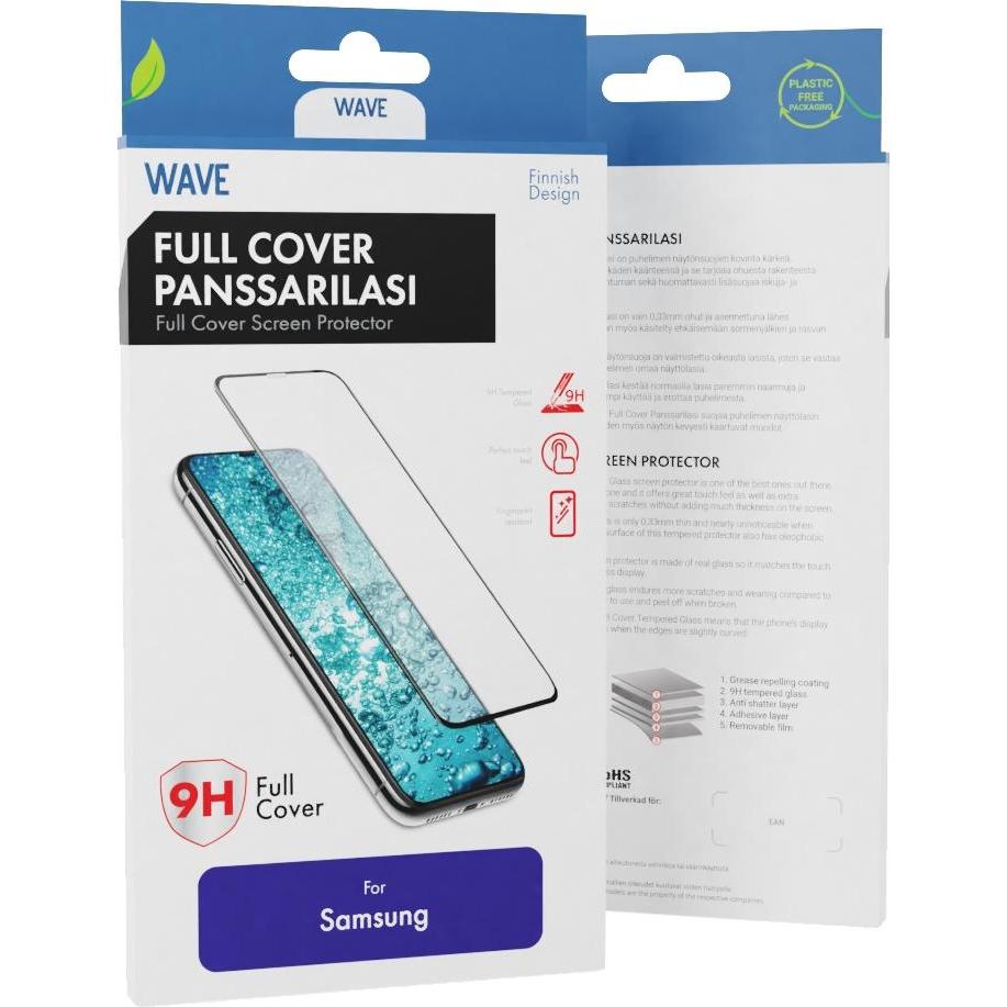 Thumbnail - Wave Full Cover -panssarilasi, Samsung Galaxy S21, musta (1 Stück, Samsung Galaxy S21+), Smartphone Schutzfolie, Schwarz