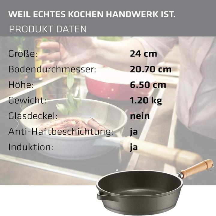 Produktbild Berndes Schmorpfanne Induction (Bratpfanne, Aluminiumguss, 24 x 6.40 cm)