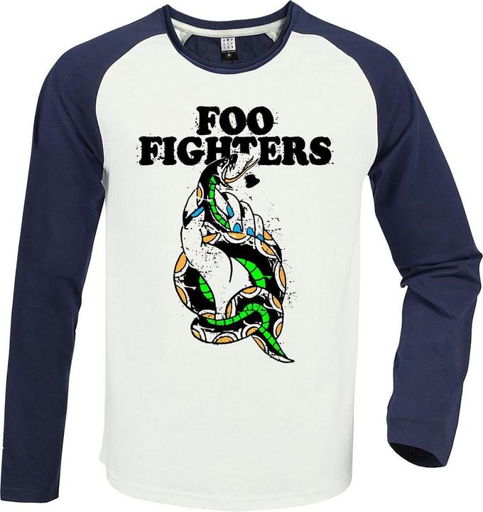 Immagine prodotto Amplified Snake Maglietta Foo Fighters Raglan a Maniche Lunghe Donna (L)