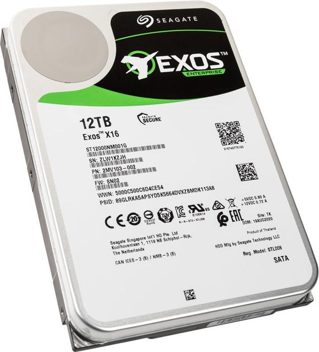 Produktbild Seagate Exos X16 (12 TB, 3.5", CMR)