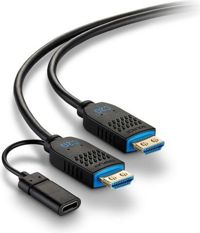 Actual product image C2G 38.1 m (125 ft) Performance Series High Speed HDMI® Active Optical Cable (AOC) - 4K 60 Hz Gee (38.10 m, HDMI)