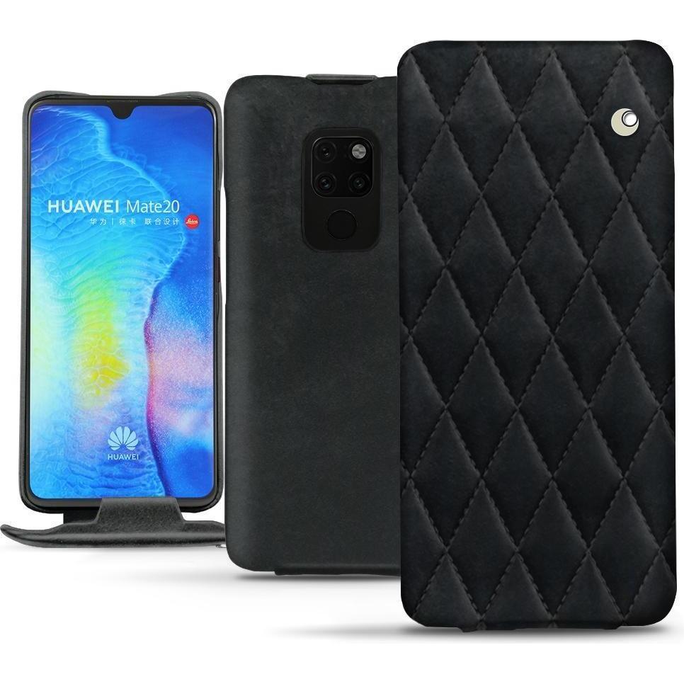Noreve Lederschutzhülle vertikal (Huawei Mate 20), Smartphone Hülle, Schwarz