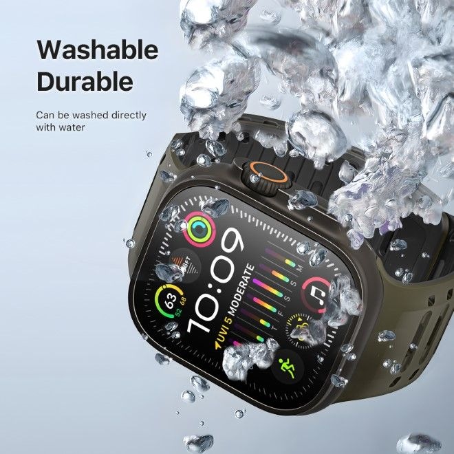 Actual product image Dux Ducis CS Armband (49 mm, 45 mm, 46 mm, 44 mm, 42 mm, Silicone, Apple Watch Series 5, Apple Watch Series 4, Apple Watch Series 3, Apple Watch Ultra 2, Apple Watch Series 7, Apple Watch Series 9, Apple Watch Ultra, Apple Watch Series 6, Apple Watch Series 10, Apple Watch SE, Apple Watch Series 8)