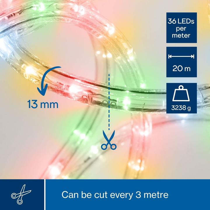 Actual product image Velleman Dual Channel LED Rope Light - Multicolour + Controller (20 m) (20 m)