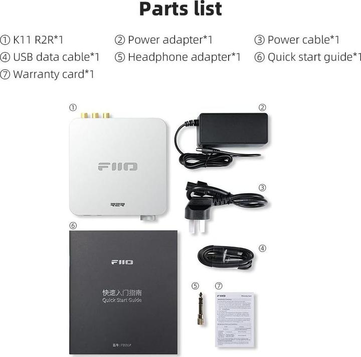 Actual product image FiiO K11 R2R (Display, gain switch, USB-DAC)