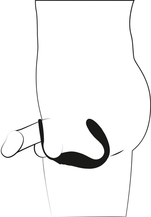 Actual product image Black Velvets Cock ring with RC butt plug (2.60 cm)