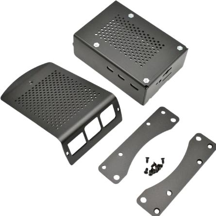 Actual product image HutoPi Aluminum case with mounting bracket for Raspberry Pi 5