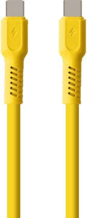 Actual product image Forever COLORUM cable USB-C - USB-C 1,8m 3A CK60-CC-05 xYellow (1.80 m, USB 3.2 Gen 1, 60 W)