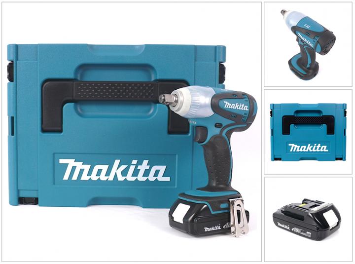 Produktbild Makita DTW 251 Y1J Akku Schlagschrauber 18V 230Nm im MAKPAC mit 1,5 Ah Akku - ohne Lader