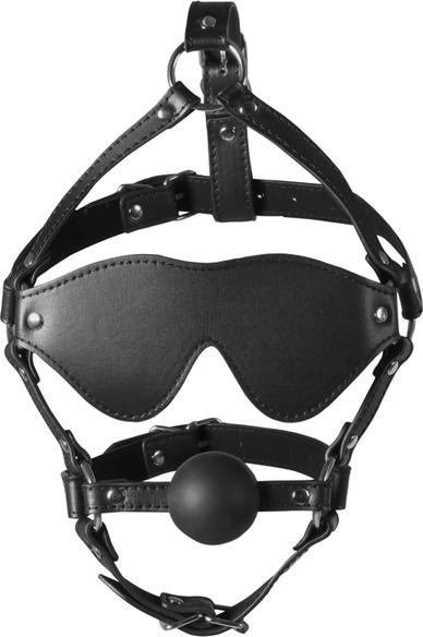 Produktbild Ouch! Kopfgeschirr mit verbundenen Augen und massivem Ballknebel