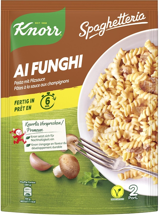 Immagine prodotto Knorr Pasta Ai Funghi con Salsa di Funghi (218 g)