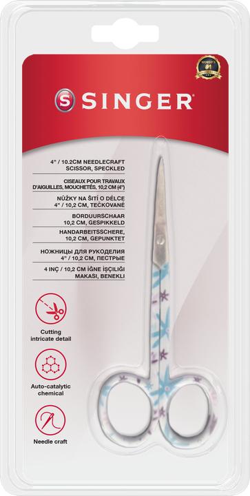 Image du produit Singer Ciseaux de travail manuel, bleu moucheté floral, 10.2cm (10.20 cm)