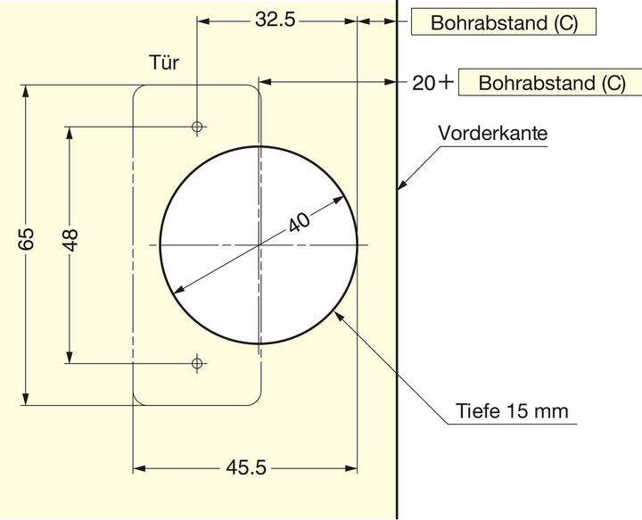 Immagine prodotto LAMP® Cerniera per mobili pesanti 95°, arresto centrale, con molla, nera