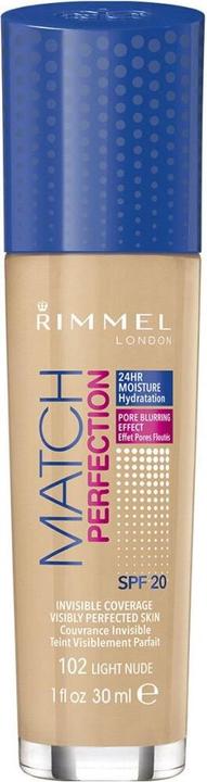 Actual product image Rimmel London Match Perfection SPF20 (102 Light Nude)