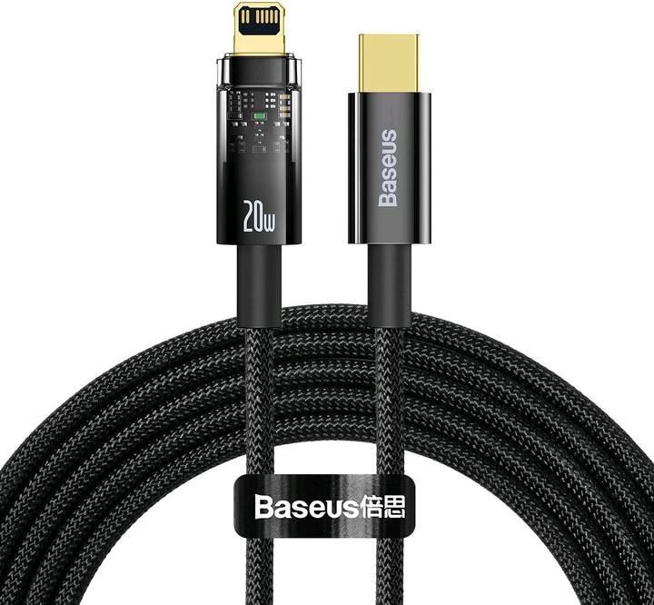 Produktbild Baseus Explorer,USB-C to Lightning Cable, 20W, 2m (Black) (2 m, 20 W)