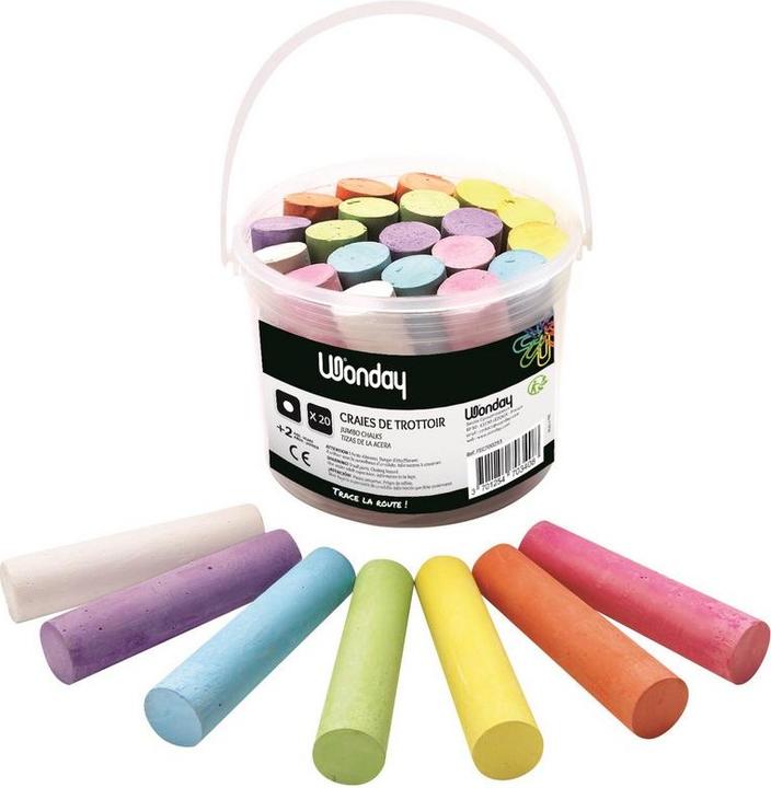 Actual product image Wonday Street crayon round in plastic bucket (Multicoloured, Multicolor, 20 x)