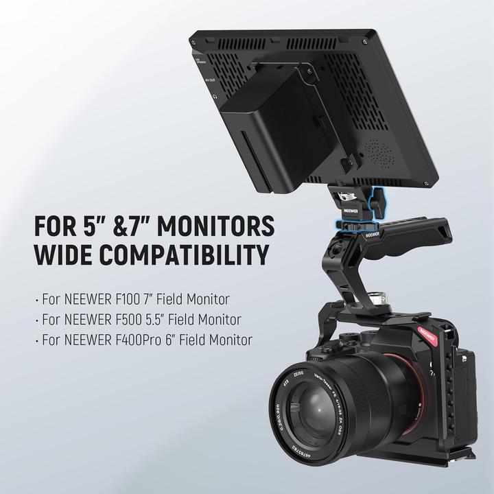 Immagine prodotto Neewer 360° Swivel & 180° Tilt Damping Adjustable Cold Shoe Monitor Mount (Accessori per monitor)