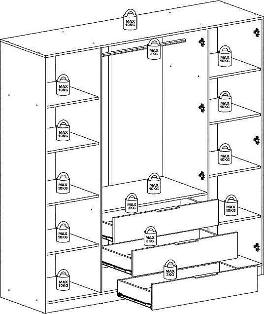 Image du produit Vente-unique Lamiki (196 x 58 x 200 cm)