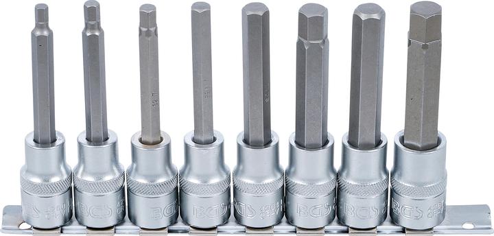 Produktbild BGS Bit-Einsatz-Satz Antrieb Innenvierkant 12,5 mm (1/2") Innensechskant 5 - 13 mm 8-tlg. (12,5 mm)