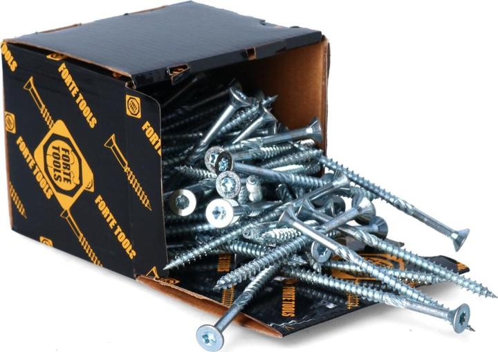 Actual product image Forte tools CHIPBOARD SCR T25 5.0X60/36 WHITE ZN(200 (200 Screws per piece)