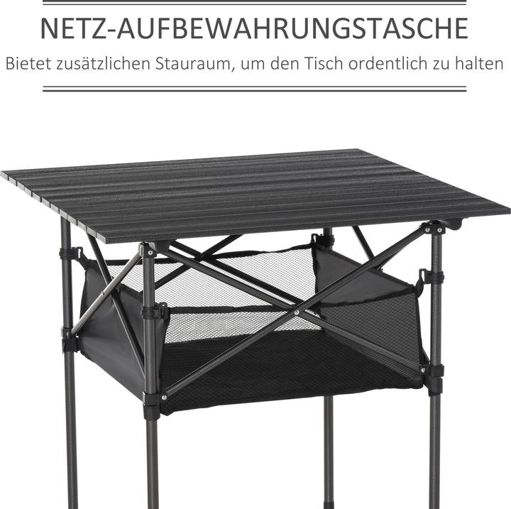 Actual product image Outsunny Camping table with storage bag and mesh bag