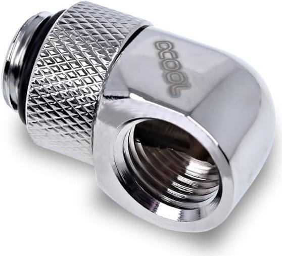 Produktbild Alphacool Eiszapfen L-Verbinder drehbar G1/4 AG auf G1/4 IG - 4pcs Set Chrome