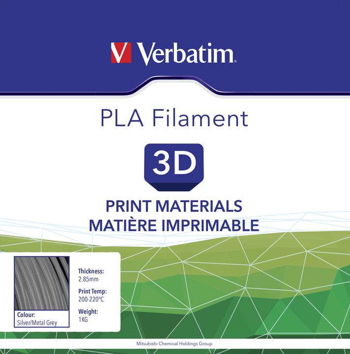 Produktbild Verbatim PLA Filament (PLA, 2.85 mm, 1000 g, Silber)