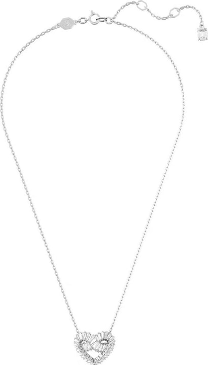 Produktbild Swarovski Matrix Halskette Verschiedene Schliffe Herz Weiss (Swarovski Metall, 38 - 43 cm)