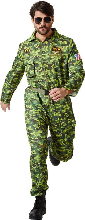 Actual product image tectake Men's Fancy Dress Costume - Air Force Pilot Camouflage (M)