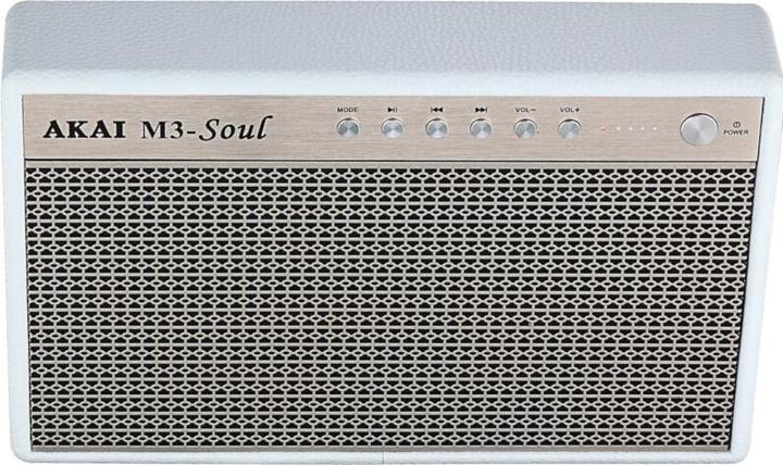 Immagine prodotto INNE Akai M3 Soul White Altoparlante Bluetooth Portatile In Stile Retrò (15 h, Batteria ricaricabile)